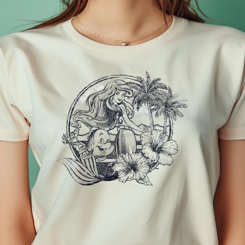 Disney The Little Mermaid Ariel Flounder Beach Cove Art PNG, The Little Mermaid PNG, Under The Sea Digital Png Files.jpg