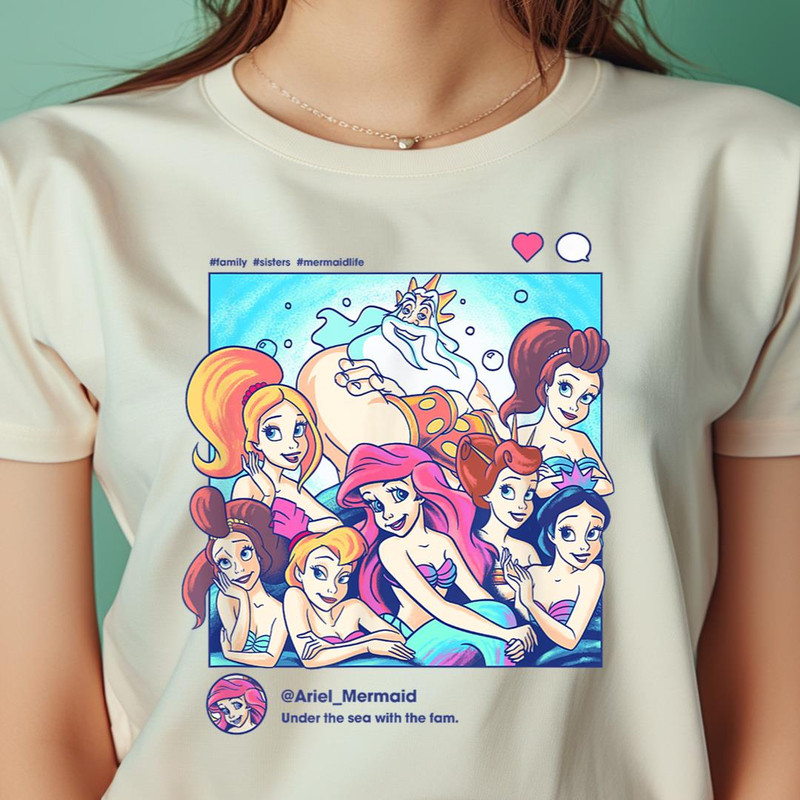 Disney The Little Mermaid Ariel Mermaid Group Instagram PNG, The Little Mermaid PNG, Under The Sea Digital Png Files.jpg