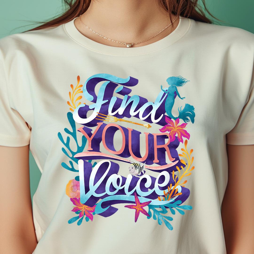 Disney The Little Mermaid Find Your Voice Quote Logo PNG, The Little Mermaid PNG, under the sea Digital Png Files.jpg