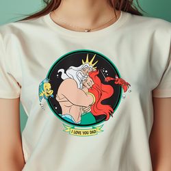 disney the little mermaid king triton & ariel father day png, the little mermaid png, under the sea digital png files