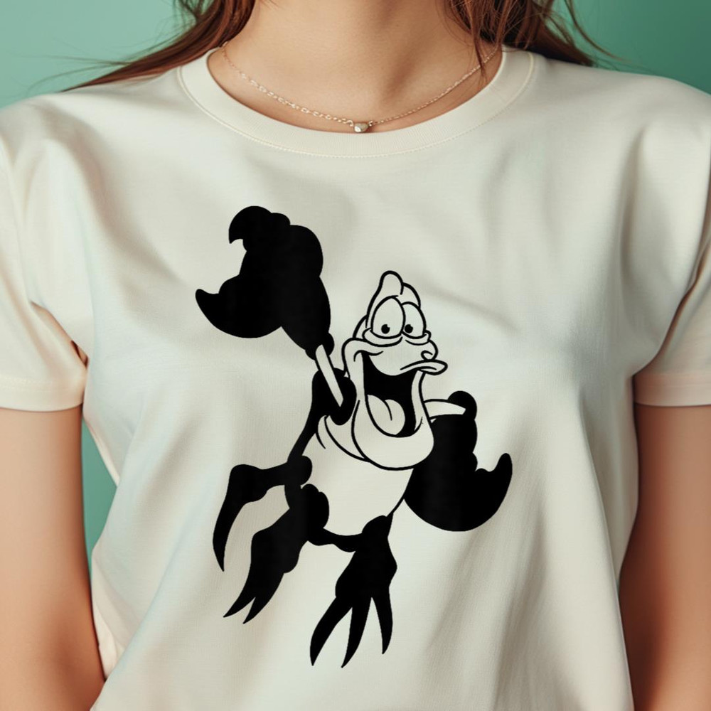 Disney The Little Mermaid Sebastian Simple Black Outline PNG, The Little Mermaid PNG, under the sea Digital Png Files.jpg