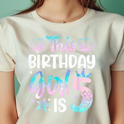 mermaid birthday girls 5 year old its my 5th bday mermaid png, the little mermaid png, under the sea digital png files