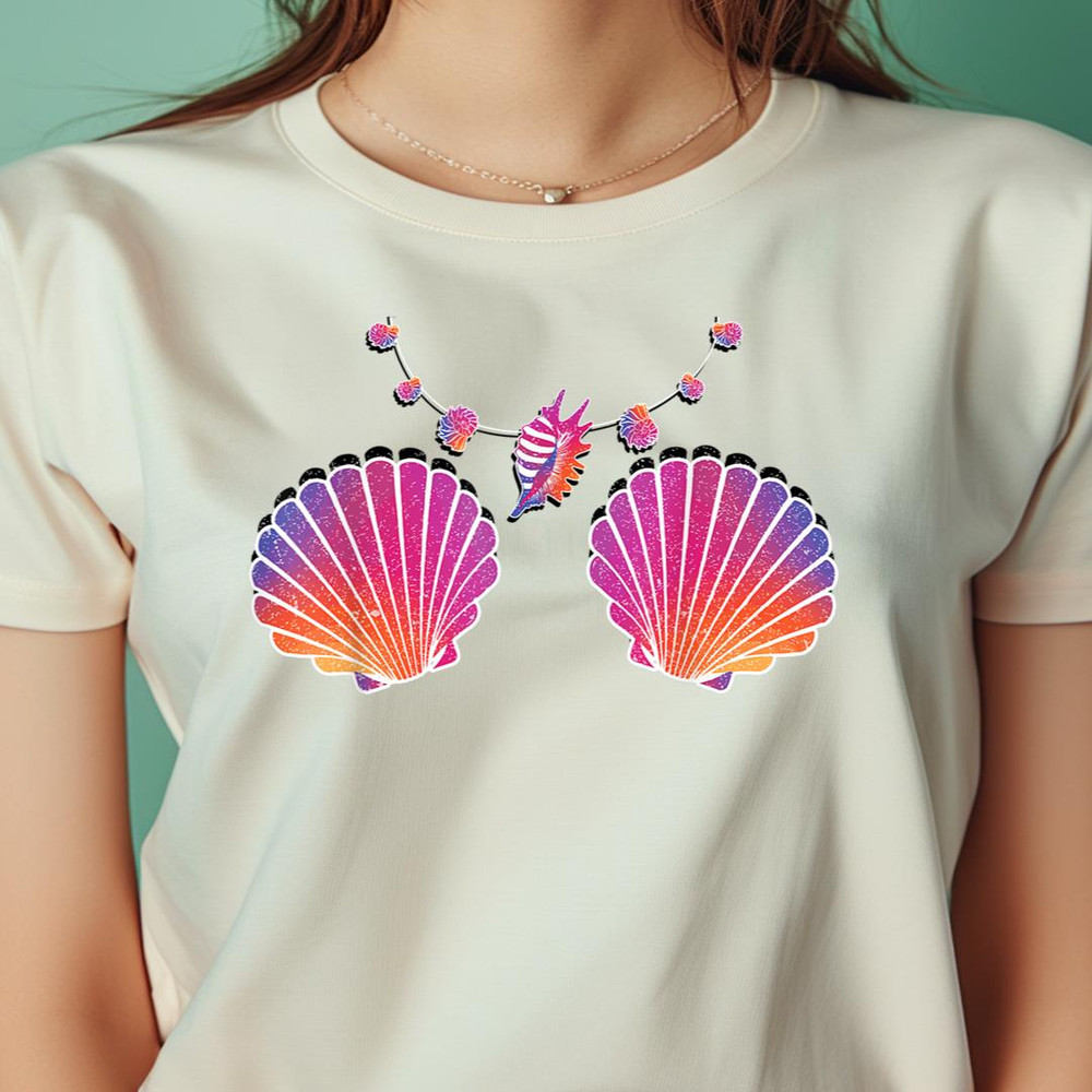 Mermaid Shell - Mermaid Seashell Party PNG, The Little Mermaid PNG, under the sea Digital Png Files.jpg