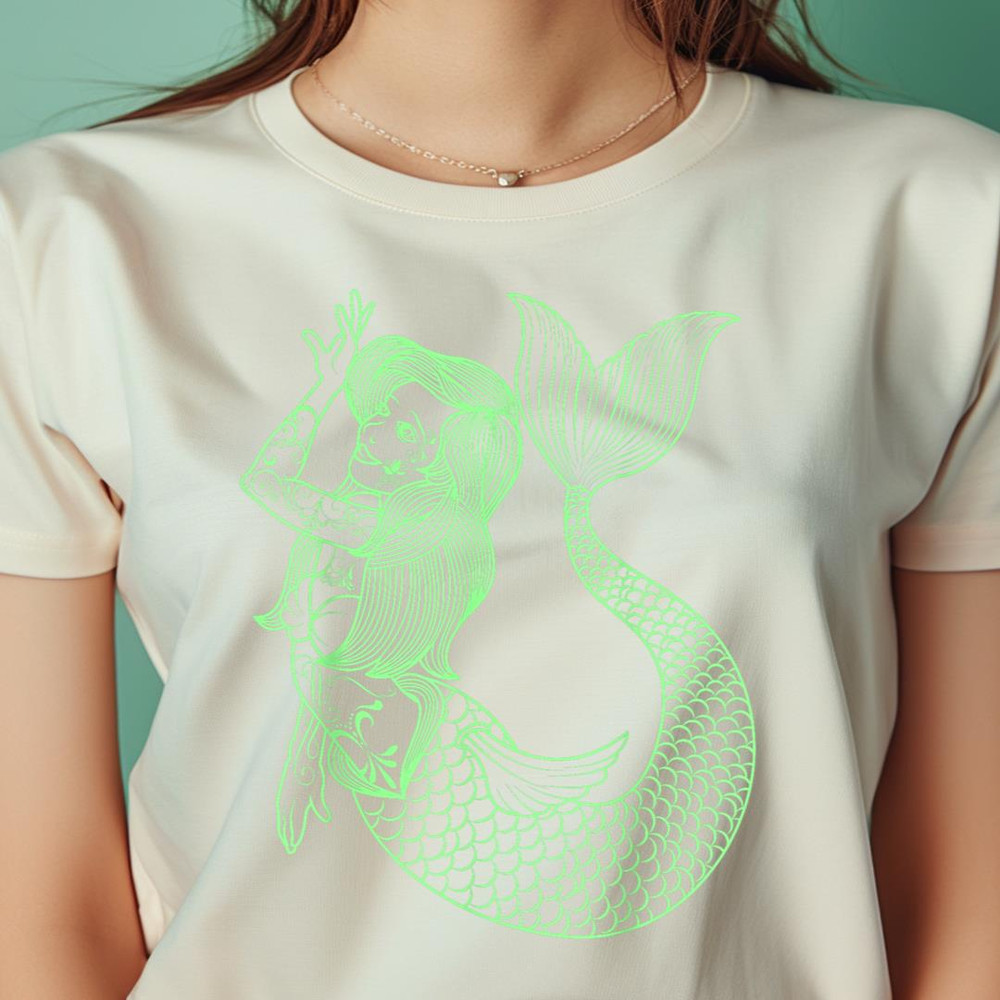 Mermaid Tattoo Vintage Mermaid PNG, The Little Mermaid PNG, under the sea Digital Png Files.jpg