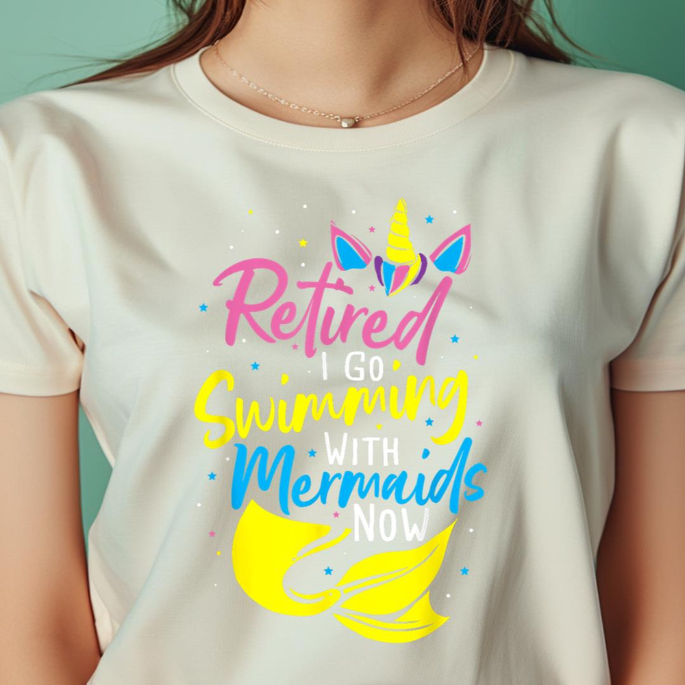 Retired Swimming With Mermaids Squad - Retirement Mermaid PNG, The Little Mermaid PNG, under the sea Digital Png Files.jpg