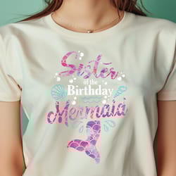 sister of the birthday mermaid birthday party mermaid sister png, the little mermaid png, under the sea digital png file