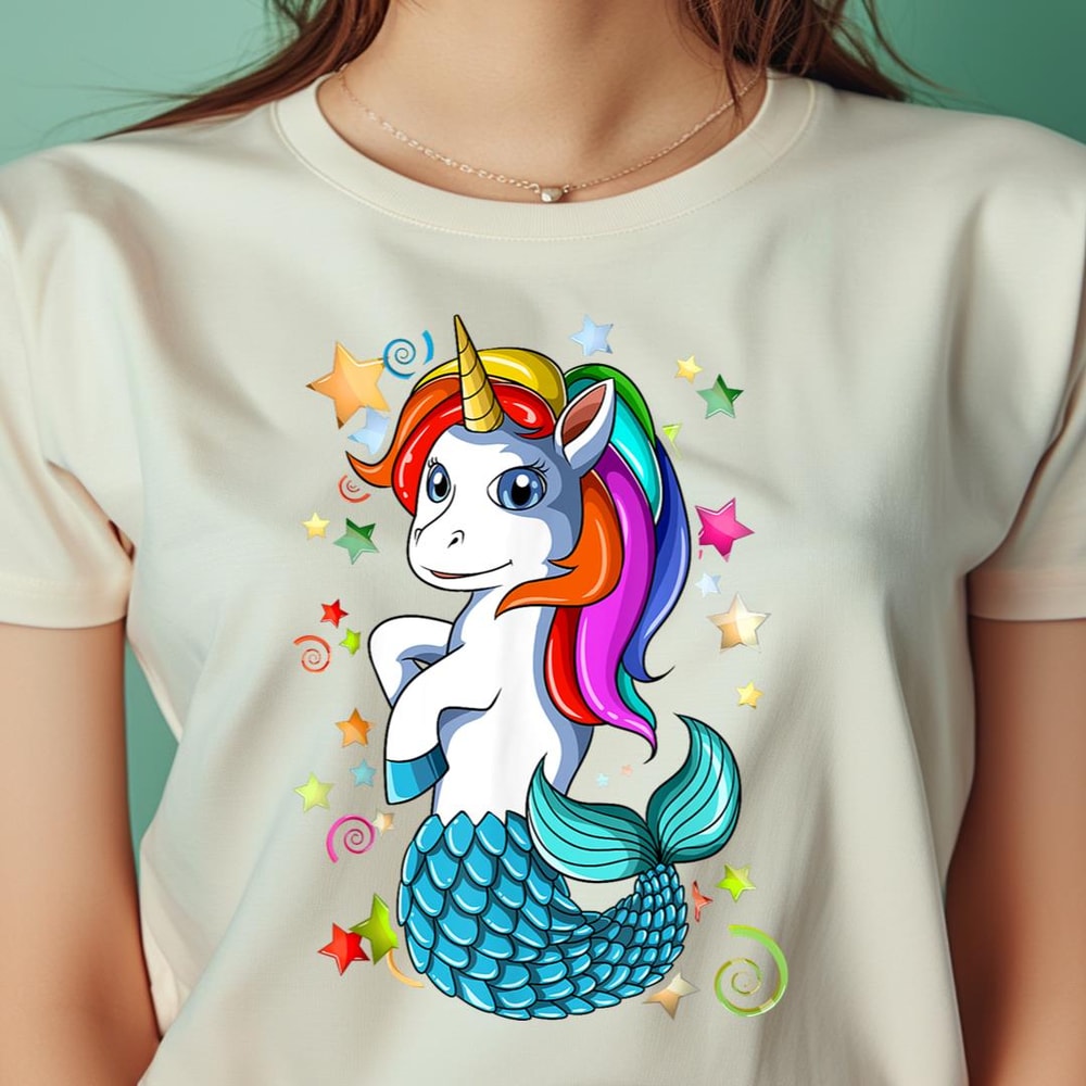 Unicorn Mermaid Mermicorn Rainbow Half Unicorn Half Mermaid PNG, The Little Mermaid PNG, under the sea Digital Png Files.jpg