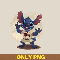 stitch vs cleveland indians 626 sizzling strikes png, stitch png, cleveland indians digital png files