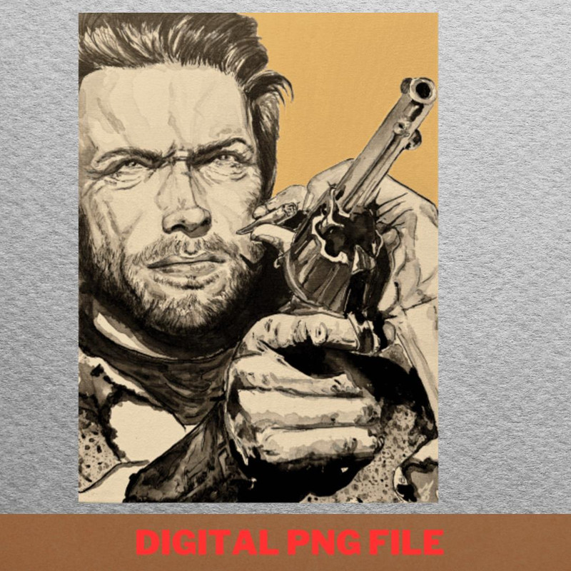 Clint Eastwood Directorial Genius PNG, Clint Eastwood PNG, Cowboys Digital Png Files.jpg