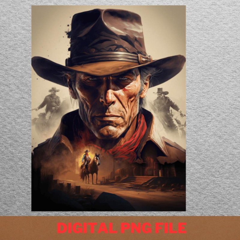 Clint Eastwood Uncompromising Integrity PNG, Clint Eastwood PNG, Cowboys Digital Png Files.jpg