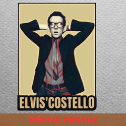 elvis costello aligns png, elvis costello png, post punk digital png files