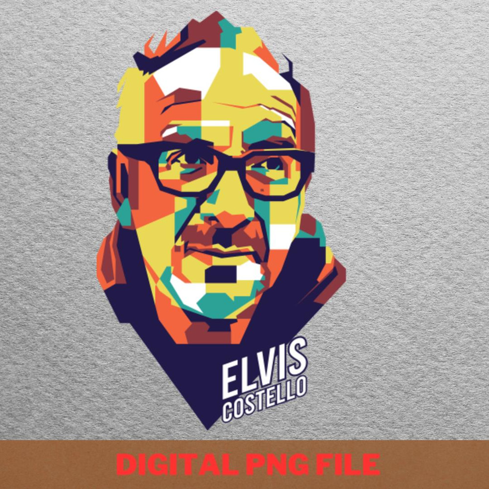 Elvis Costello Orchestrates PNG, Elvis Costello PNG, Post Punk Digital Png Files.jpg