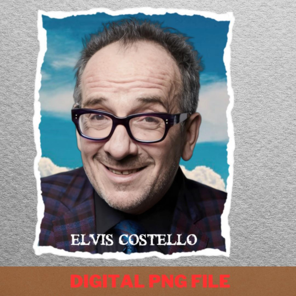 Elvis Costello Transforms PNG, Elvis Costello PNG, Post Punk Digital Png Files.jpg