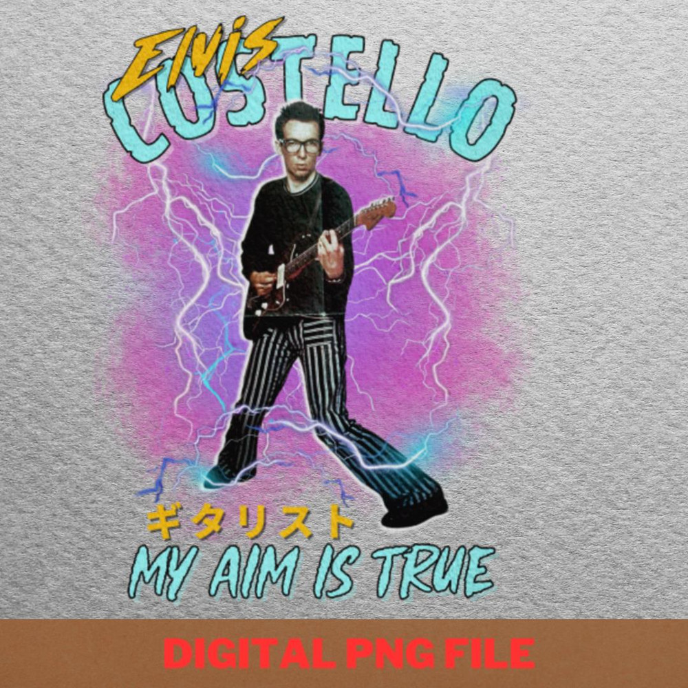 Elvis Costello Enhances PNG, Elvis Costello PNG, Post Punk Digital Png Files.jpg