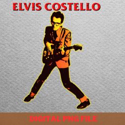 elvis costello reminisces png, elvis costello png, post punk digital png files