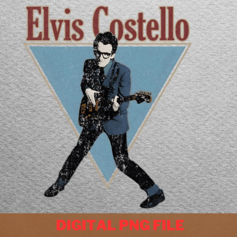 Elvis Costello Chronicles PNG, Elvis Costello PNG, Post Punk Digital Png Files.jpg