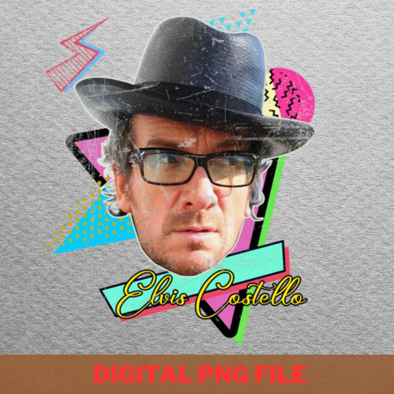 Elvis Costello Ignites PNG, Elvis Costello PNG, Post Punk Digital Png Files.jpg