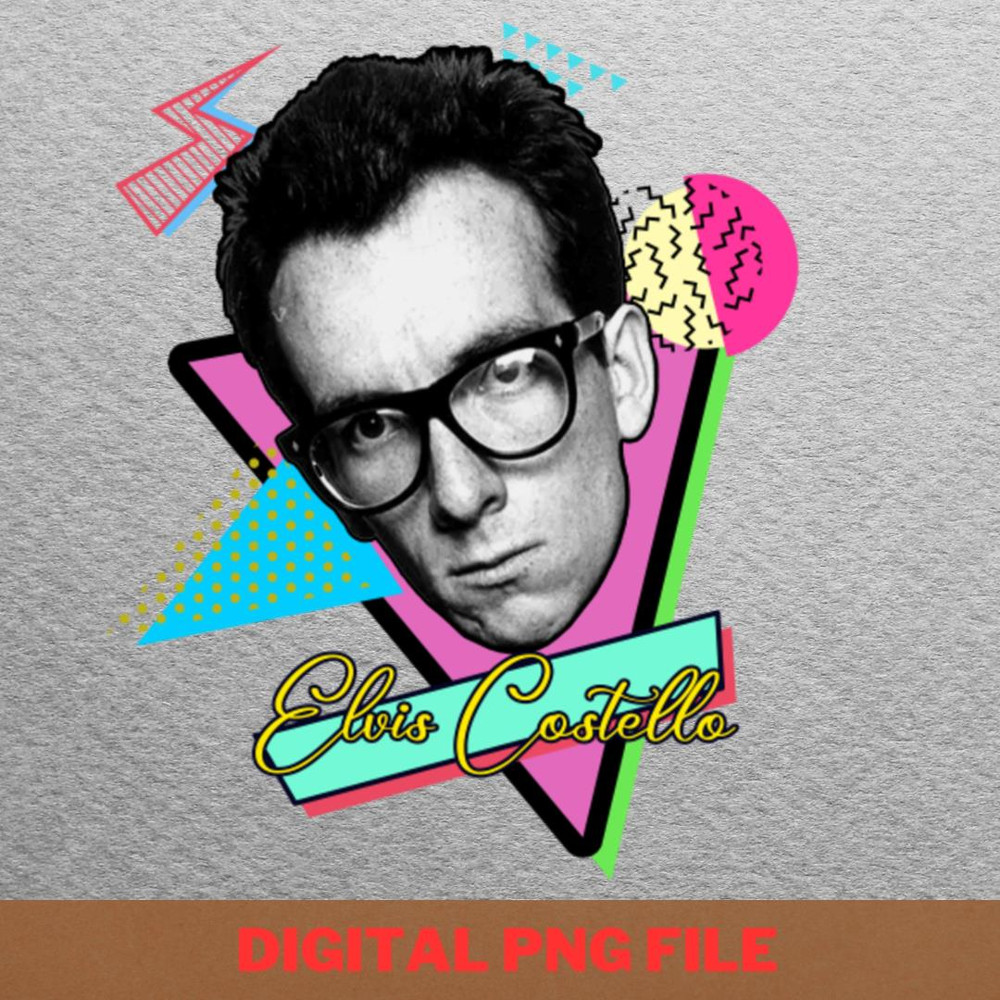 Elvis Costello Revitalizes PNG, Elvis Costello PNG, Post Punk Digital Png Files.jpg