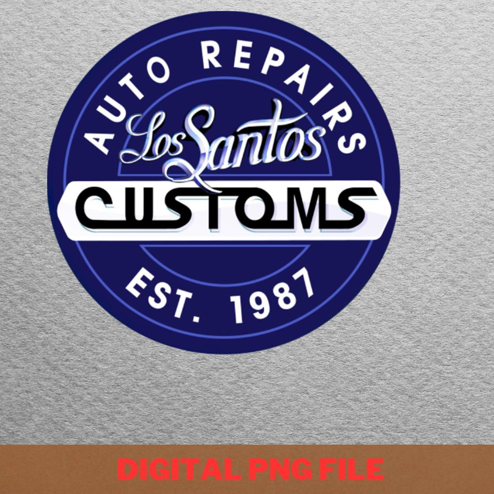 Los Santos Customs - Gta Explosive Encounters PNG, Gta PNG, Vice City Digital Png Files.jpg