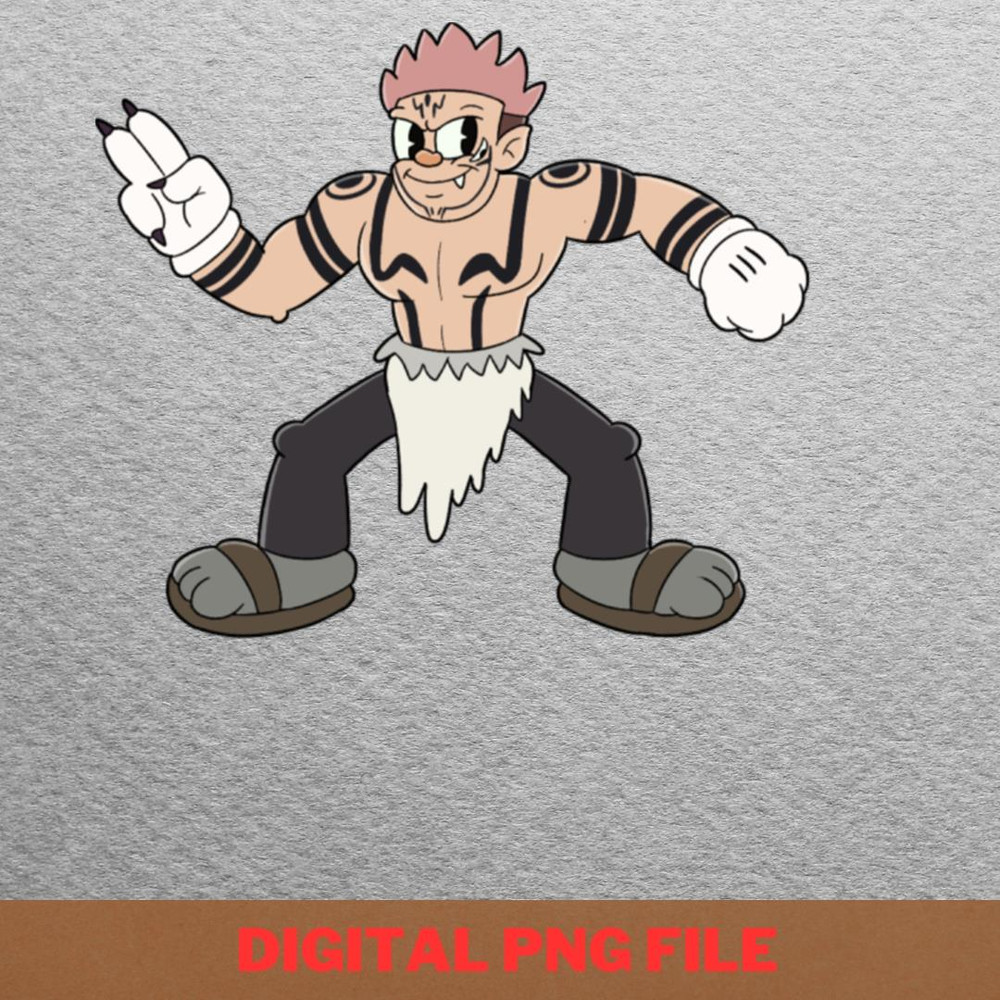 Sukuna From Jujustu - Cuphead Tricky Trials PNG, Cuphead PNG, Cartoon Digital Png Files.jpg