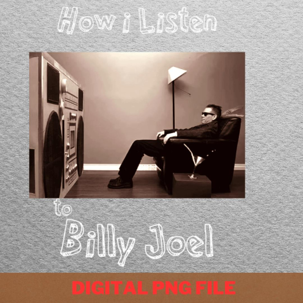 Billy Joel Golden Voice PNG, Billy Joel PNG, Piano Man Digital Png Files.jpg
