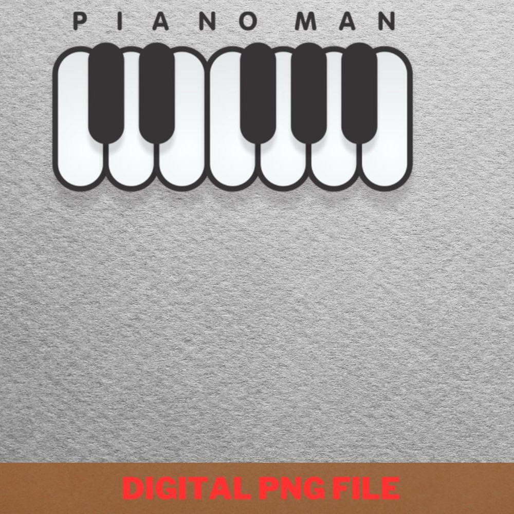 Billy Joel Unforgettable Tunes PNG, Billy Joel PNG, Piano Man Digital Png Files.jpg