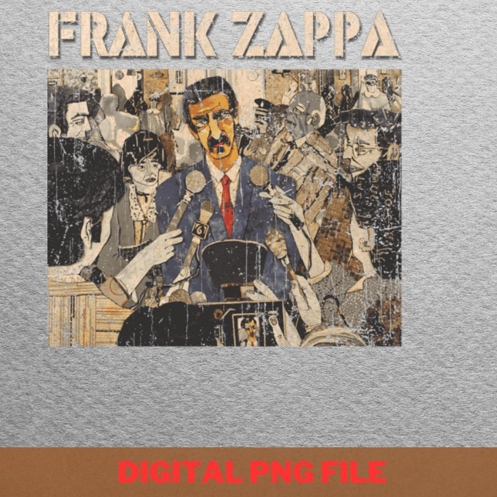 Frank Zappa Eclectic Iconoclast PNG, Frank Zappa PNG, 70s Style Digital Png Files.jpg