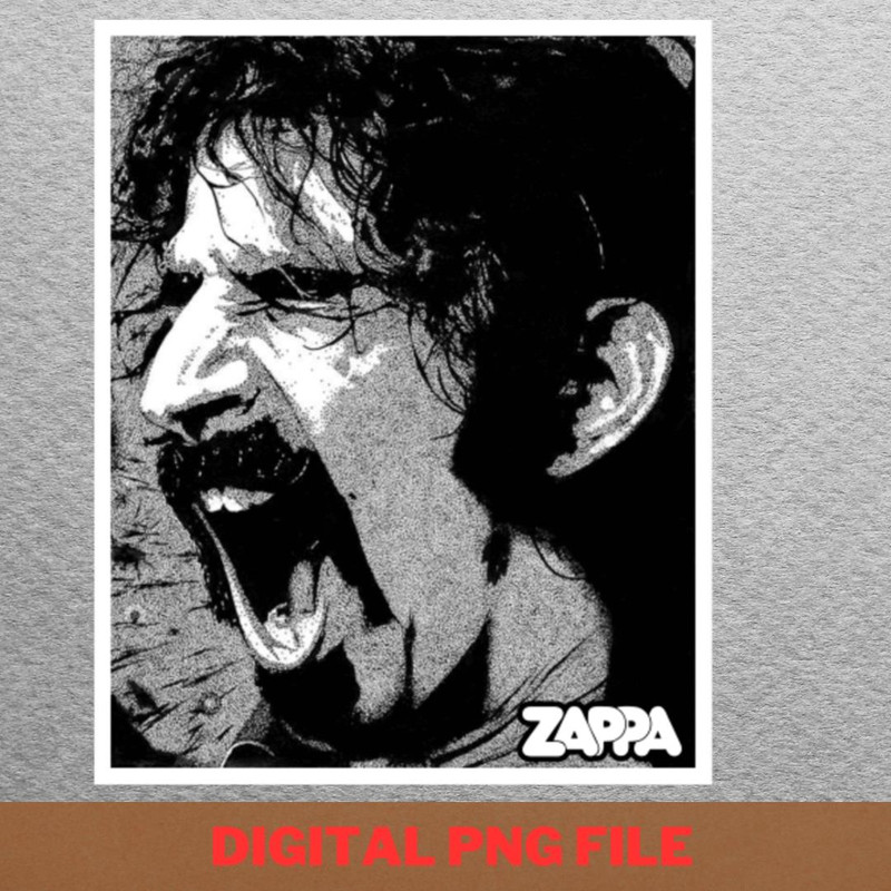 Frank Zappa Iconic Virtuoso PNG, Frank Zappa PNG, 70s Style Digital Png Files.jpg