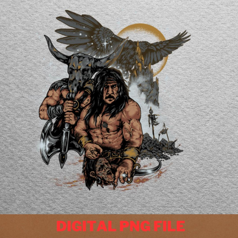 Conan The Barbarian Forest Sentinel PNG, Audrey Hepburn PNG, Breakfast At Tiffanys Digital Png Files.jpg