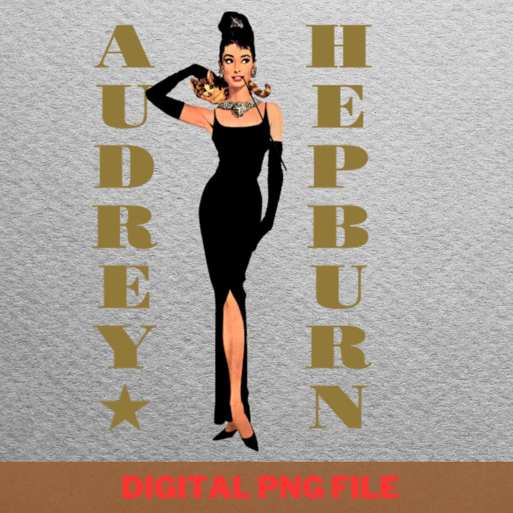 Audrey Hepburn Poise PNG, Audrey Hepburn PNG, Breakfast At Tiffanys Digital Png Files.jpg
