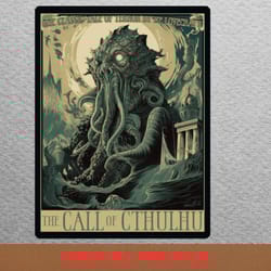 call of cthulhu lovecraft png, hp lovecraft png, sea monster digital png files