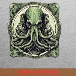 call of cthulhu monster png, hp lovecraft png, sea monster digital png files