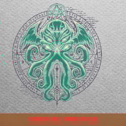 call of cthulhu stories png, hp lovecraft png, sea monster digital png files