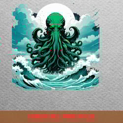call of cthulhu thrilling png, hp lovecraft png, sea monster digital png files