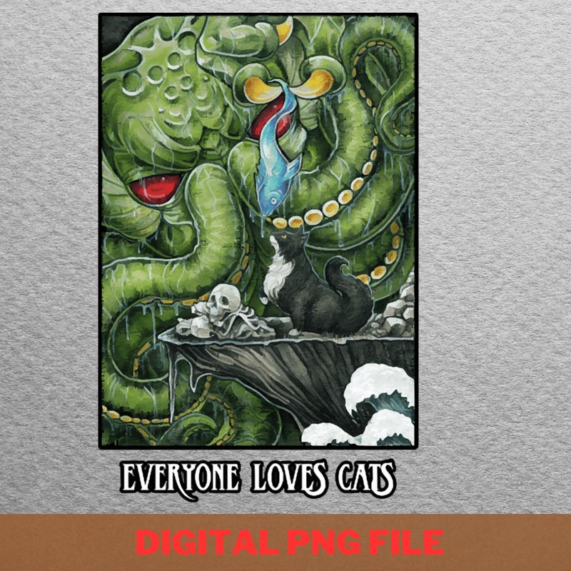 Call Of Cthulhu Unseen PNG, Hp Lovecraft PNG, Sea Monster Digital Png Files.jpg