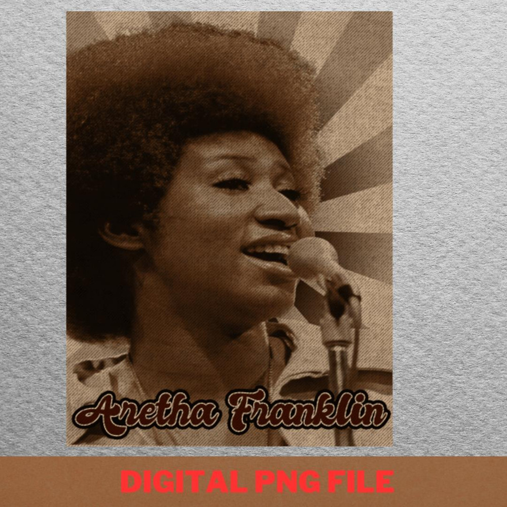Aretha Franklin Soulful Prints PNG, Aretha Franklin PNG, Back Catalog Digital Png Files.jpg