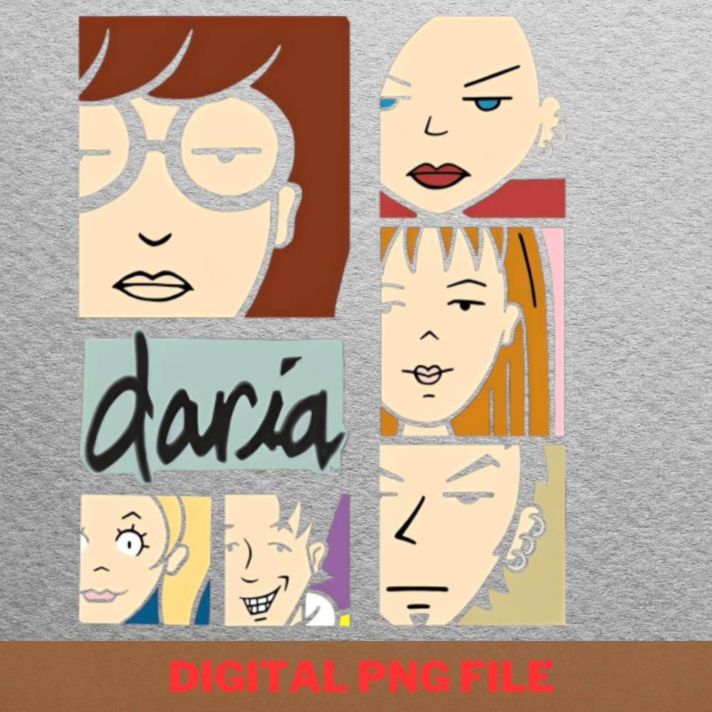 Daria Cultural Satire PNG, Daria Morgendorffer PNG, Beavis And Butthead Digital Png Files.jpg