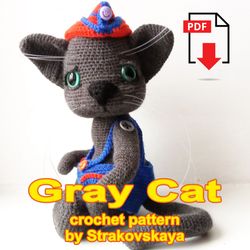 TUTORIAL: Gray Cat crochet pattern