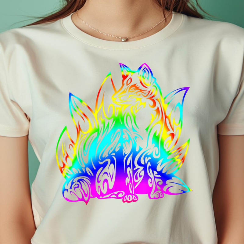Fox Rainbow Colours Japanese Kitsune Style Tribal PNG, Rainbow Friends PNG, Roblox Rainbow Friends Digital Png Files.jpg
