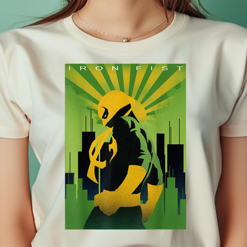 Marvel Iron Fist Art Deco Texture Poster PNG, Iron Man PNG, Marvel Digital Png Files.jpg