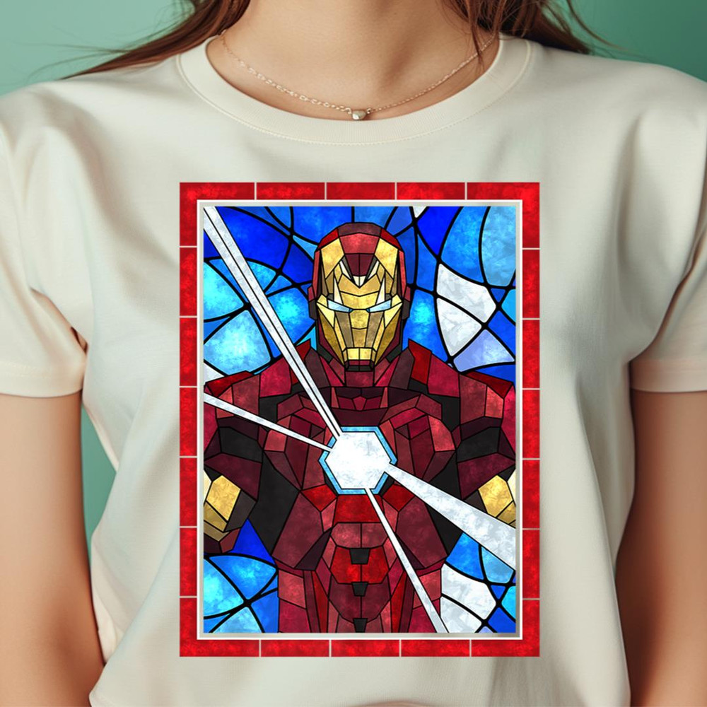 Marvel Iron Man Arc Reactor Beams Stained Glass Portrait PNG, Iron Man PNG, Marvel Digital Png Files.jpg