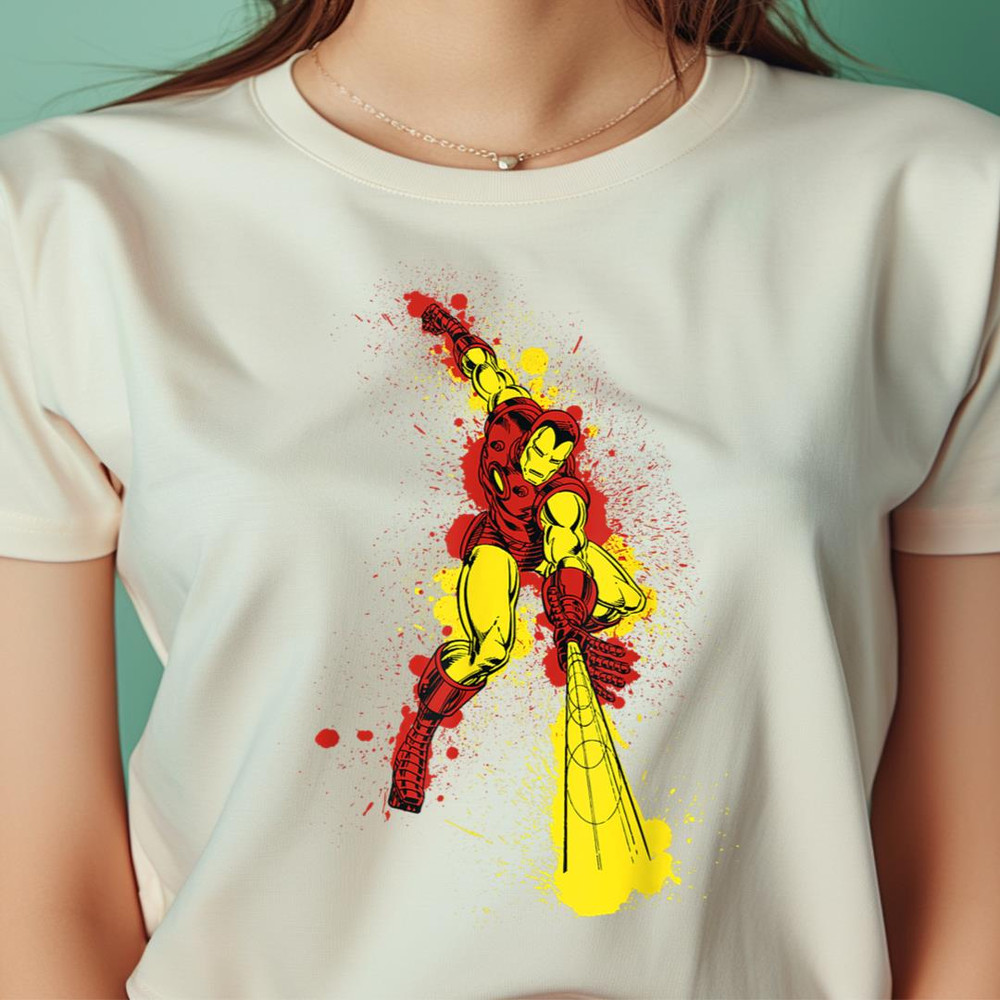 Marvel Iron Man Retro Paint Splatter Action PNG, Iron Man PNG, Marvel Digital Png Files.jpg