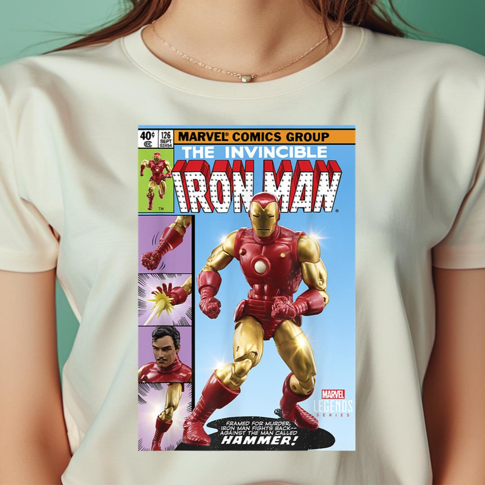 Marvel Legends Series The Invincible Iron Man Comic Cover PNG, Iron Man PNG, Marvel Digital Png Files.jpg