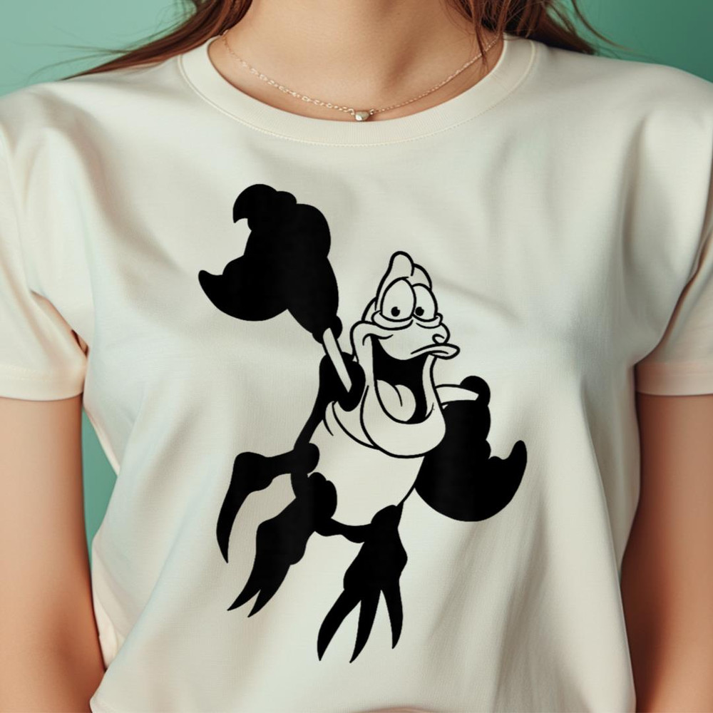 Disney The Little Mermaid Sebastian Simple Black Outline PNG, Cinderella PNG, Cinderella Castle Digital Png Files.jpg