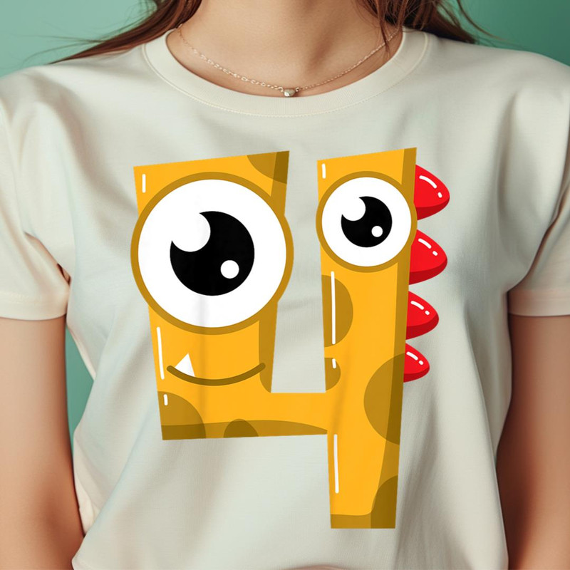 Kids 4Th Birthday Monsters Tee 4 Years Old Little Monster Gift PNG, Monsters Inc PNG, Monsters University Digital Png Files.jpg