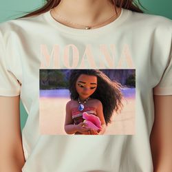 disney princess moana holding seashell vintage portrait premium png, moana disney png, disney princess digital png files