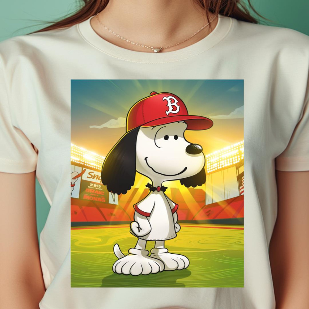 Snoopy In Boston Baseball Land PNG, Snoopy Vs Boston Red Sox logo PNG, Boston Red Sox Digital Png Files.jpg