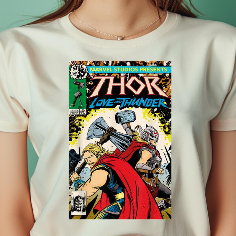 Marvel Thor Love And Thunder Thor And Jane Comic Cover PNG, Thor PNG, Thor Ragnarok Digital Png Files.jpg