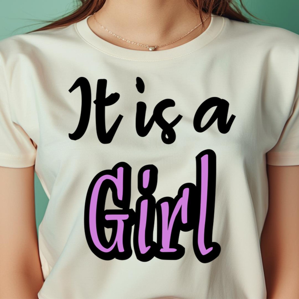 It Is A Girl Pleasant Announcement PNG, Pregnancy Reveal PNG.jpg