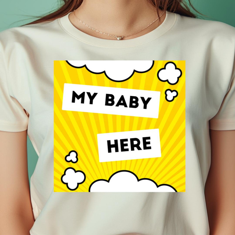 My Baby Here Blissful News PNG, Pregnancy Reveal PNG.jpg